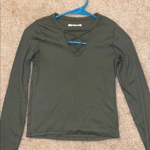 Dark green long sleeve shirt